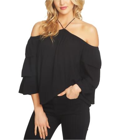 1.State Womens Cold Shoulder Halter Blouse - L