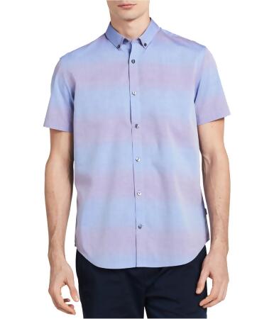 Calvin Klein Mens Shaded Stripe Button Up Shirt - XL