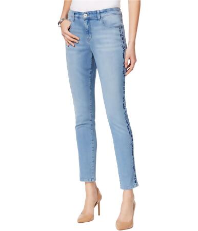 Style Co. Womens Embroidered Slim Fit Jeans - 8