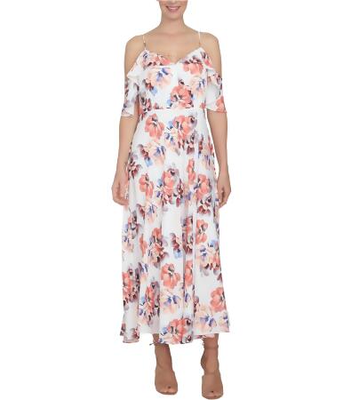 Cece Womens Floral A-Line Dress - 10