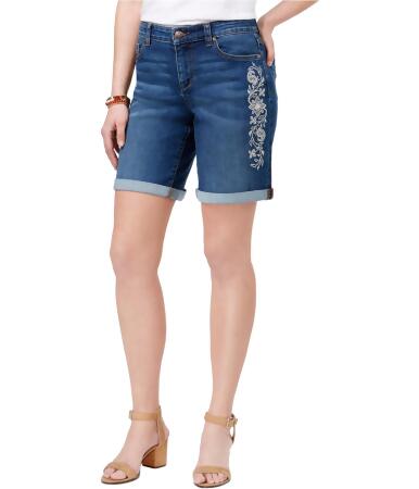 Style Co. Womens Embroidered Casual Denim Shorts - 4