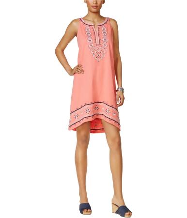 Style Co. Womens Embroidered High-Low Dress - L