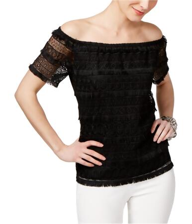 I-n-c Womens Mesh Knit Blouse - M