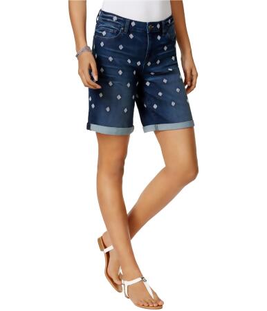 Style Co. Womens Embroidered Casual Denim Shorts - 4