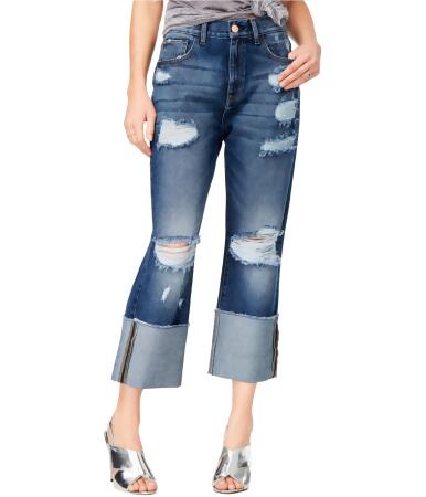 M1858 Womens Distressed Ripped Cropped Jeans - 4