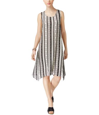 Style Co. Womens Striped A-Line Dress - M