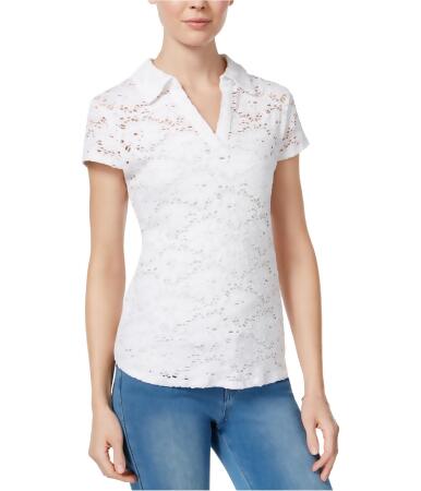 Maison Jules Womens Crochet Polo Shirt - XS