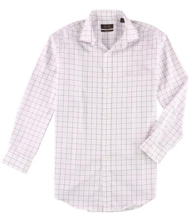 Tasso Elba Mens Non-Iron Grid Button Up Dress Shirt - 16