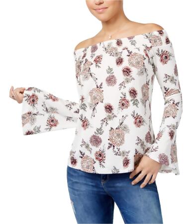 Ultra Flirt Womens Ls Knit Blouse - S