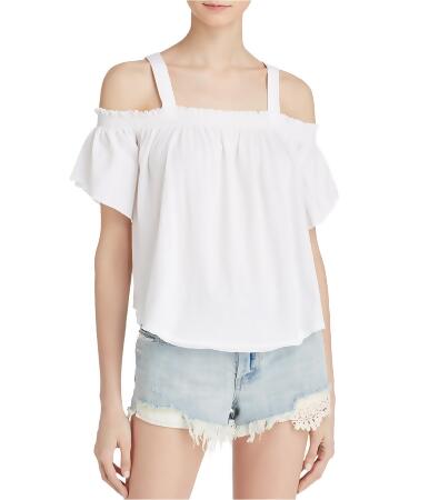Free People Womens Darling Cold-Shoulder Knit Blouse - S