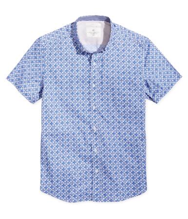 Construct Mens Geo Button Up Shirt - L