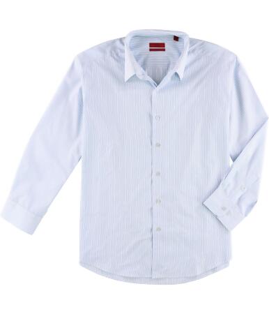 Alfani Mens Striped Button Up Dress Shirt - 17 1/2