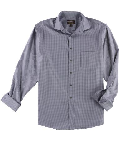 Tasso Elba Mens Houndsooth Button Up Dress Shirt - 15 1/2