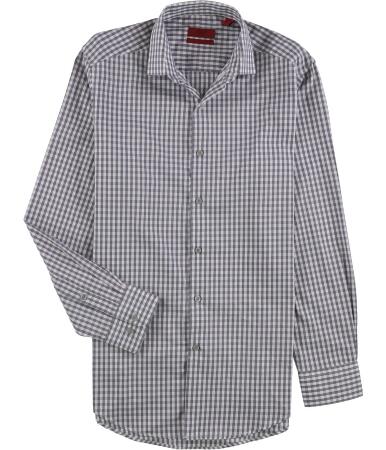 Alfani Mens Gingham Button Up Dress Shirt - 14 1/2