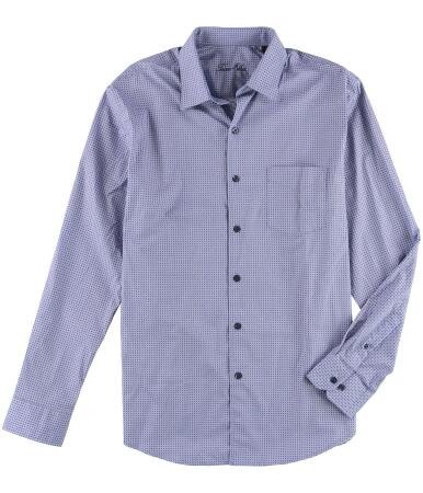 Tasso Elba Mens Geometric Button Up Dress Shirt - 15