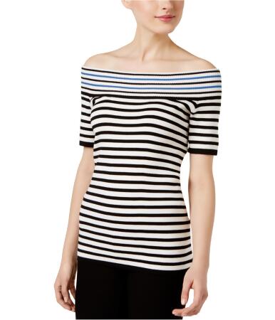 Ny Collection Womens Striped Knit Sweater - M