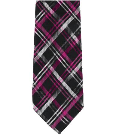 Ben Sherman Mens Textured Plaid Necktie - One Size