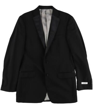 Calvin Klein Mens Solid Contrast Three Button Blazer Jacket - 39