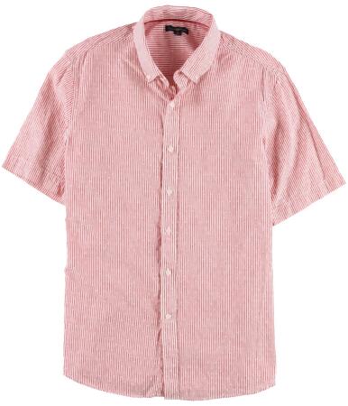 Club Room Mens Linen Stripe Button Up Shirt - XL