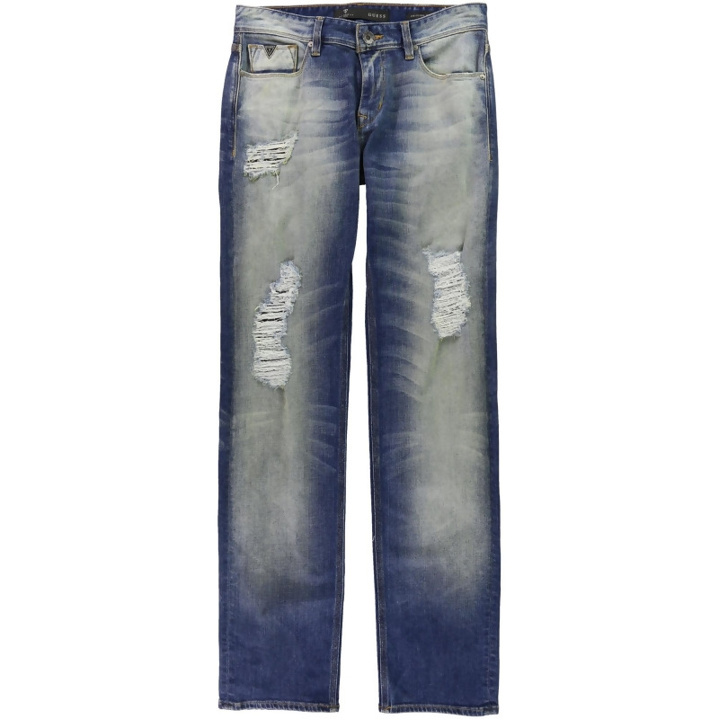 distressed straight leg jeans mens