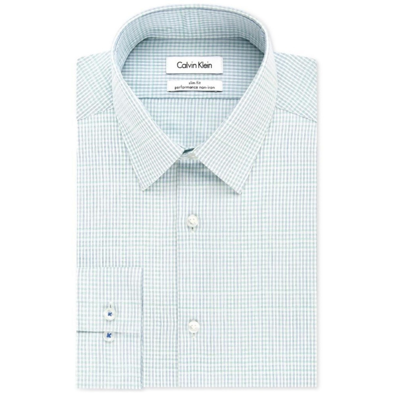 calvin klein slim fit white dress shirt