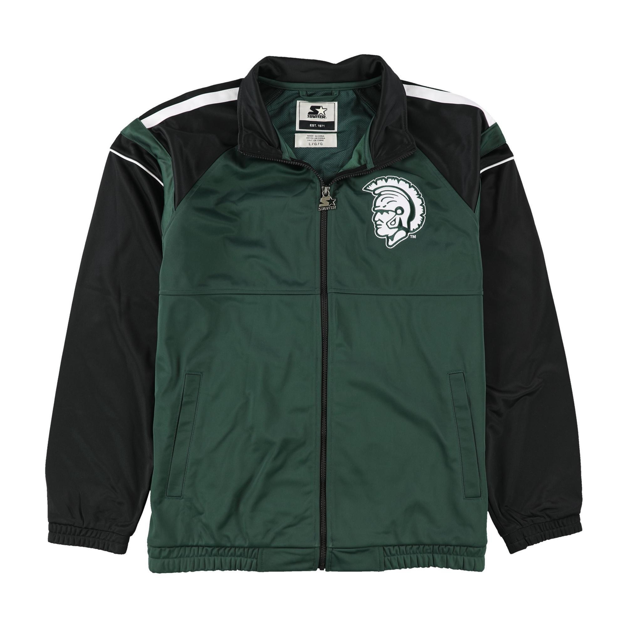 STARTER Mens Michigan State Spartans Track Jacket Sweatshirt, Style # LS08Z735 alternate image