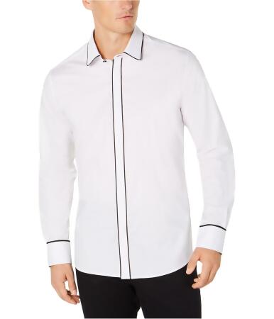Ryan Seacrest Mens Woven Tuxedo Button Up Shirt, Style # RW008SR0052 alternate image