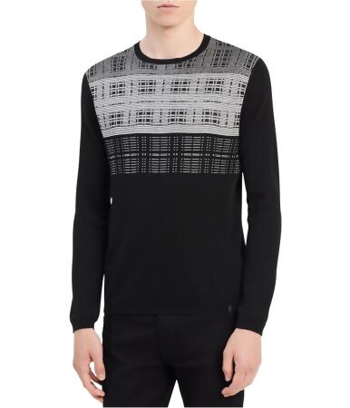 Calvin Klein Mens Grid Pullover Sweater, Style # 40F4976 alternate image