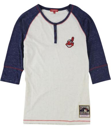Mitchell & Ness Womens MLB Team Patch Henley Shirt, Style # 18106 alternate image