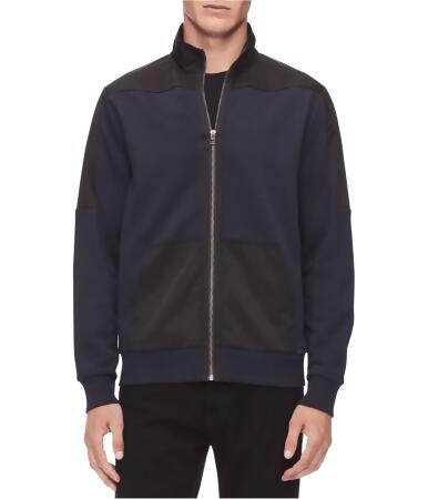 Calvin Klein Mens Mixed Media Cardigan Sweater, Style # 40K6628 alternate image