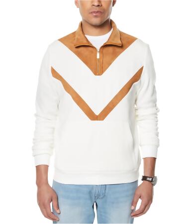 Sean John Mens Faux Suede Insert Pullover Sweater, Style # HK172513 alternate image