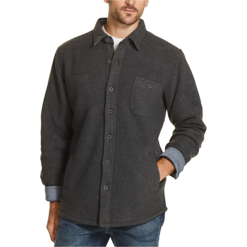 fleece lined shirt jacket mens