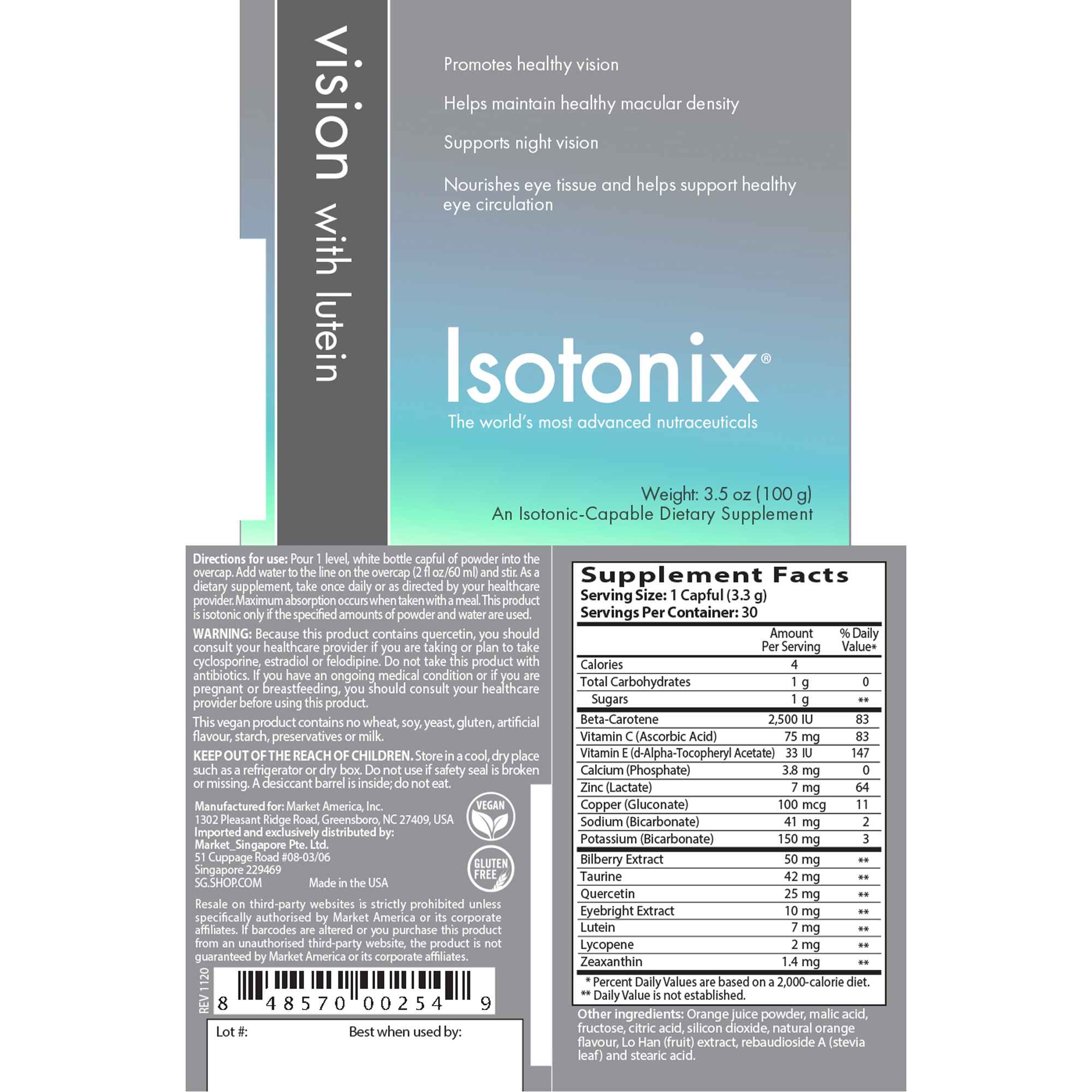 Isotonix&#174; Vision Formula with Lutein alternate image