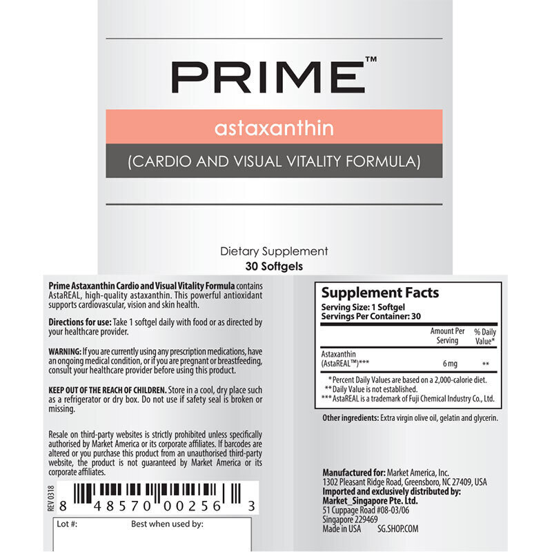 Prime&#8482; Astaxanthin Cardio and Visual Vitality Formula alternate image
