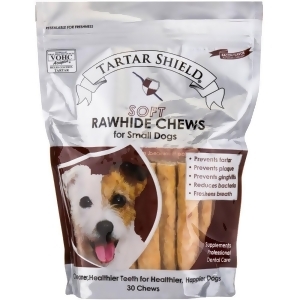 Tartar Shield Soft Rawhide Chews for Small Dogs 30 count - All