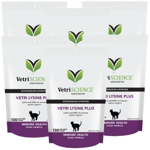 6 Pack Vetri-Science Vetri-Lysine Plus Soft Chews 720 chews - All
