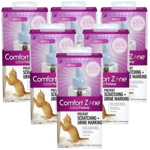 6-Pack Comfort Zone with Feliway Refill 288 mL - All