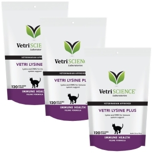 3 Pack Vetri-Science Vetri-Lysine Plus Soft Chews 360 chews - All