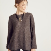 Charcoal Fuzzy Fleck Oversized Jumper Charcoal Fuzzy Fleck Oversized Jumper