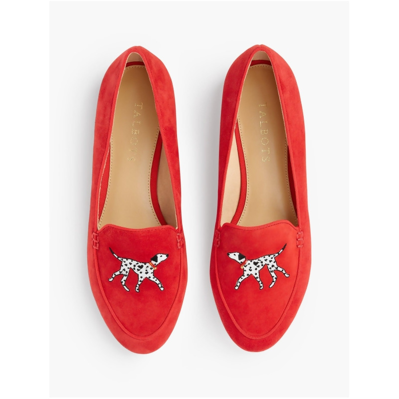 apple red loafers