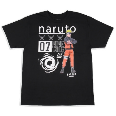 Bioworld Naruto Big Boys' 07 Nine Tails Black T-Shirt 