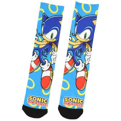 SONIC THE HEDGEHOG Men's 360 Crew Socks BIOWORLD Brand