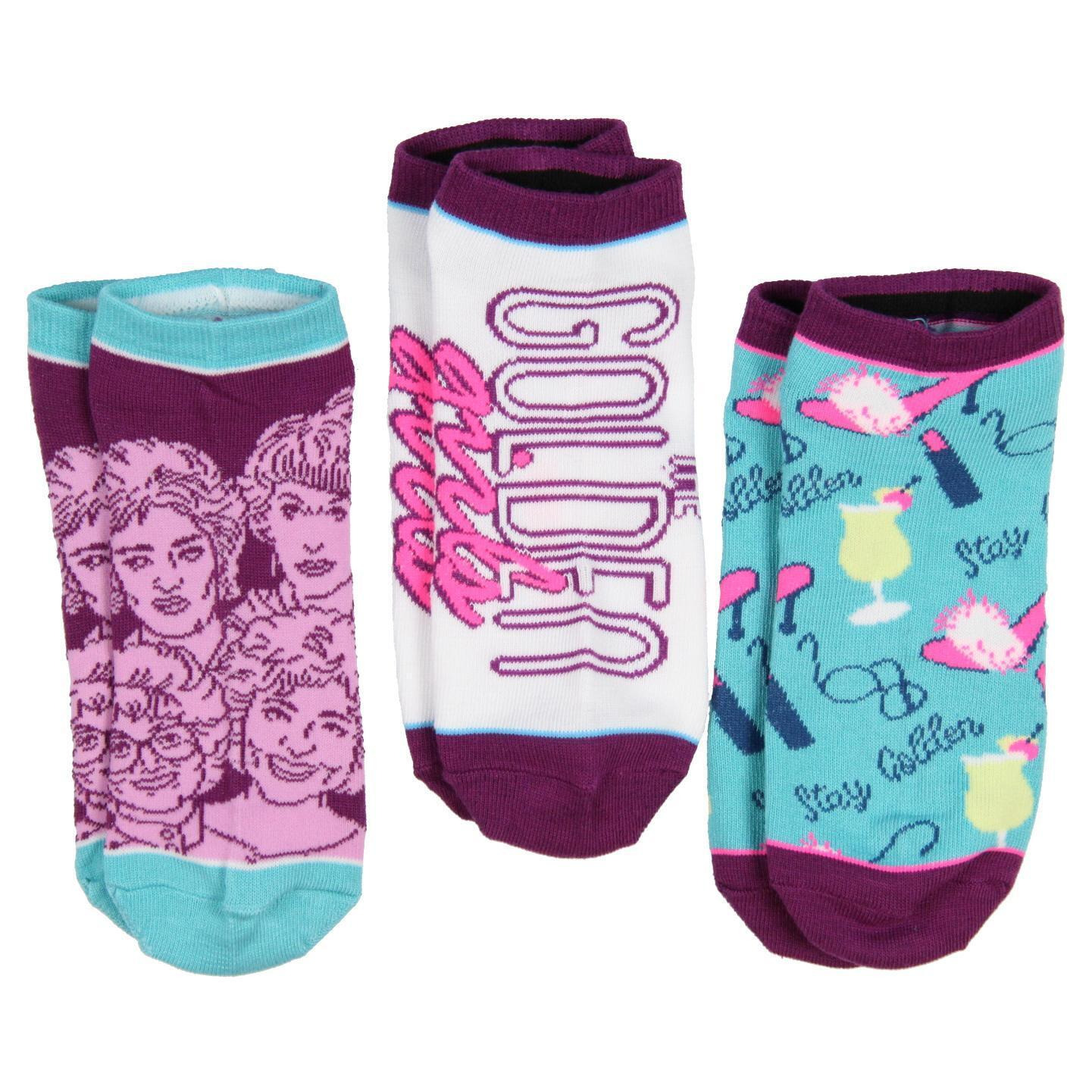 The Golden Girls Stay Golden 3 Pair Character Ankle No Show Socks