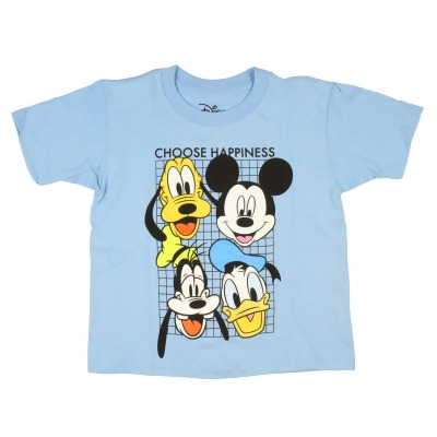 Disney Little Boy's Mickey Pluto Goofy And Donald Choose Happiness T-Shirt 
