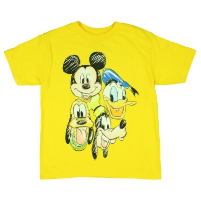 Disney Little Boys' Mickey Pluto Goofy Donald Character Sketch Art T-Shirt 