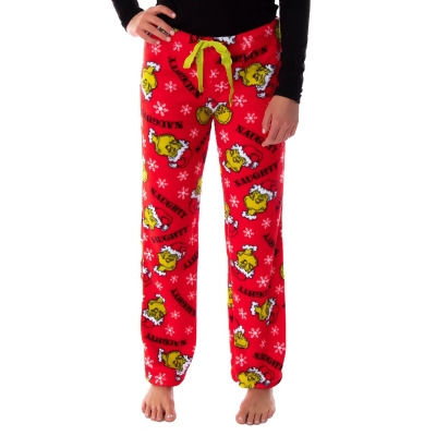 Dr. Seuss Juniors The Grinch Naughty Soft Touch Fleece Plush Pajama Pants 