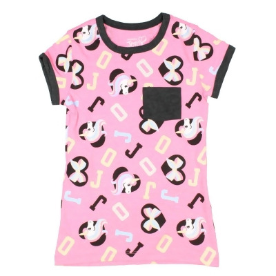 Nickelodeon Jojo Siwa Girls' Unicorn Glitter Licensed Ringer T-Shirt 