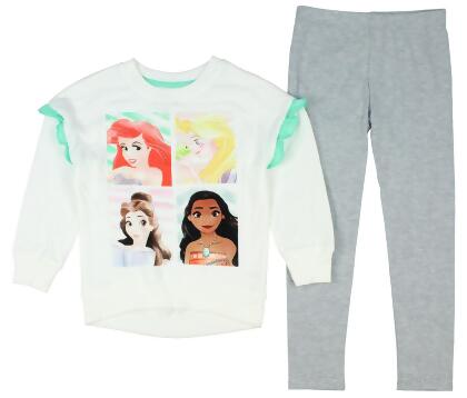 Disney Girls' Princesses Sweatshirt and Leggings Set 