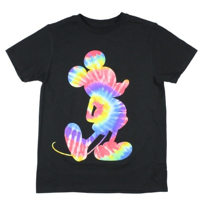 Mickey Mouse Boy's Classic Pose Tie-Dye Filled Silhouette T-shirt 