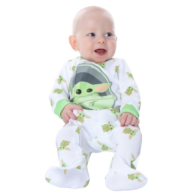 Star Wars Toddler and Infant Baby Yoda Cutest In The Galaxy Onesie Pajama 